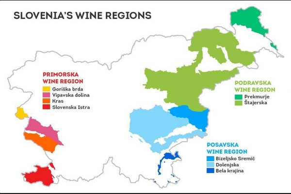 Slovenia wine regions map